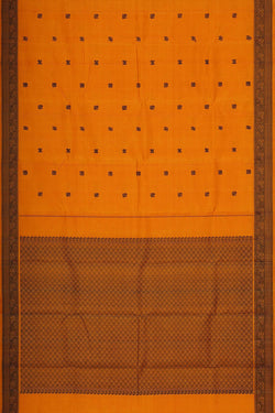 Image of Arani Silk Mustard Yellow Saree