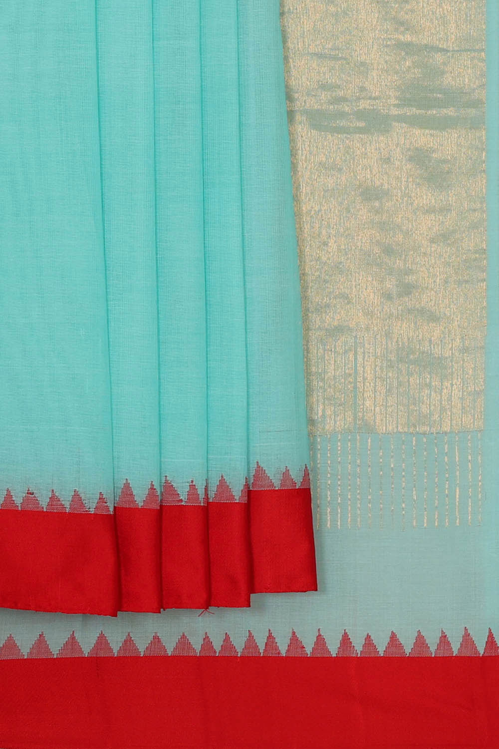 Uppada Cotton Light Blue Saree