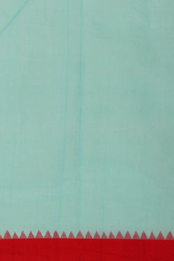 Image of Uppada Cotton Light Blue Saree