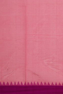 Image of Uppada Cotton Peach Pink Saree