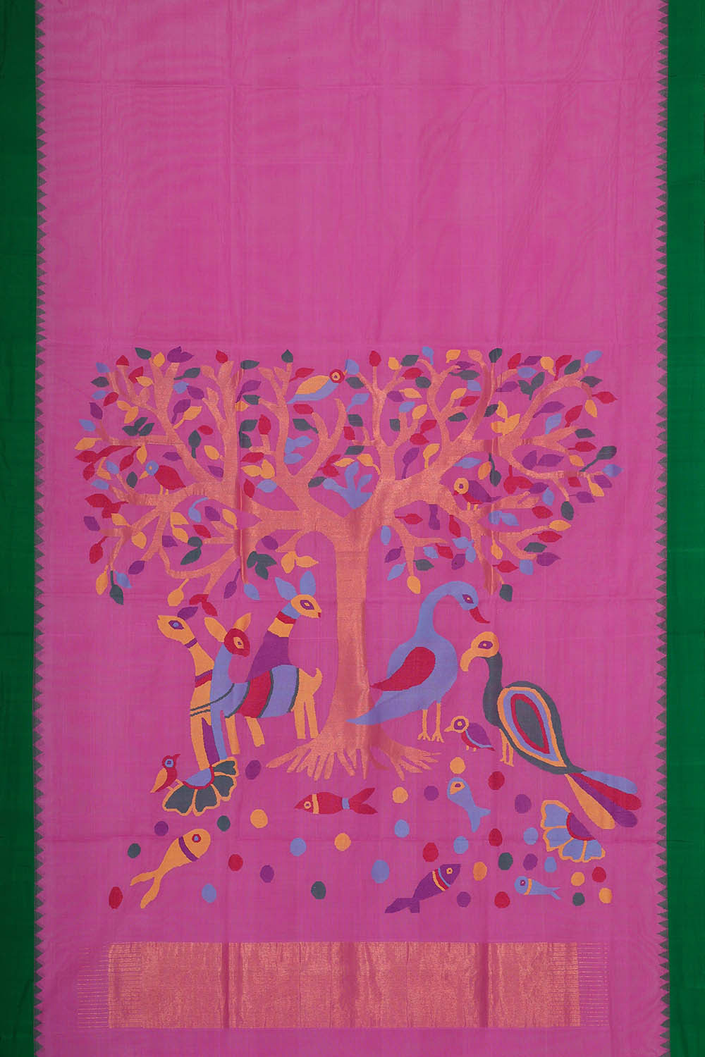 Uppada Cotton Pink Saree