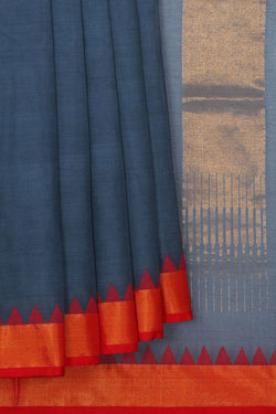 Image of Uppada Cotton Grey Saree