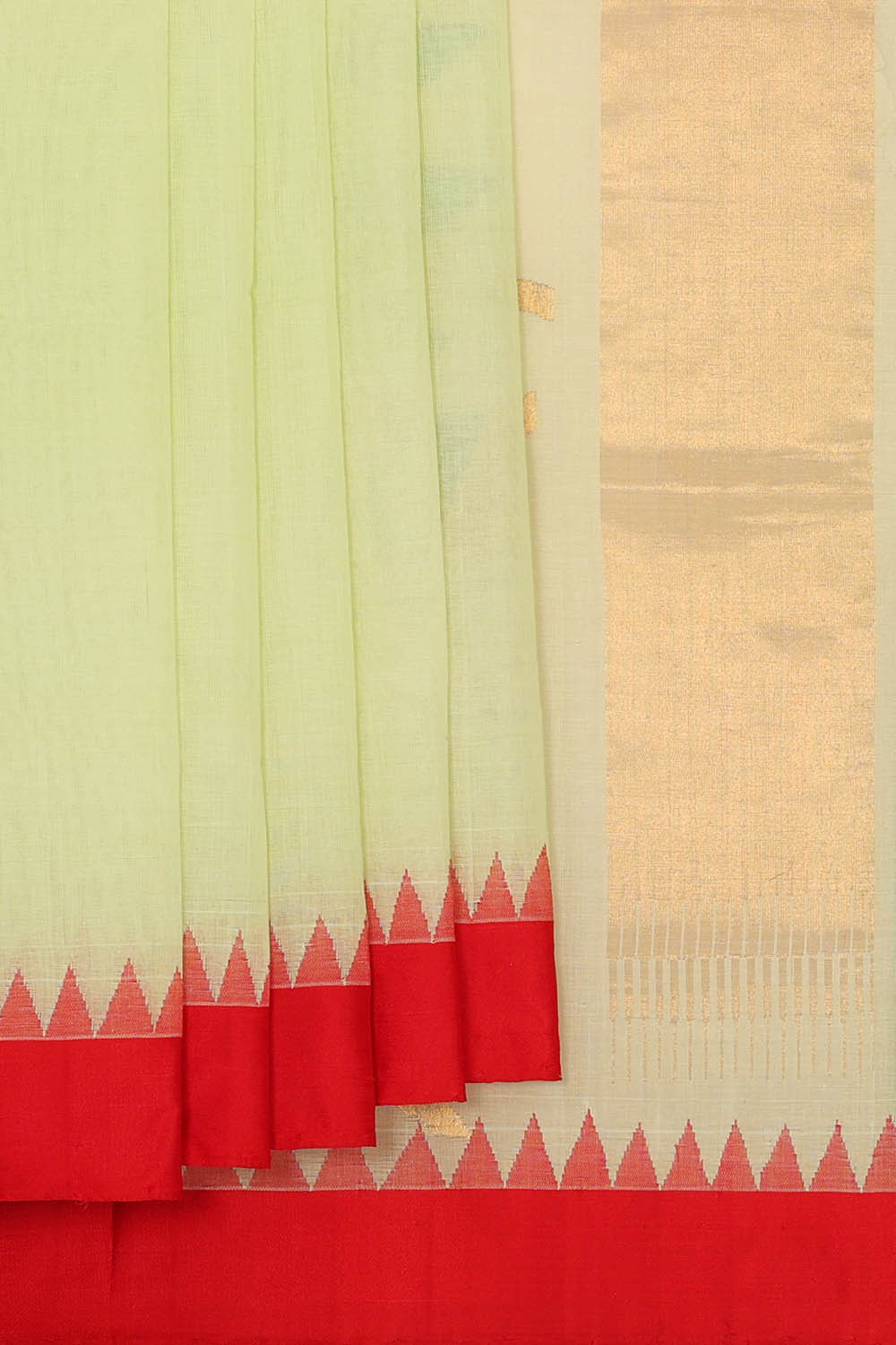 Uppada Cotton Light Yellow Saree