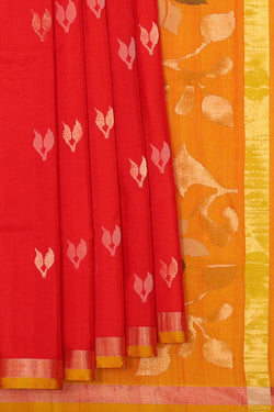 Image of Uppada Silk Red Saree