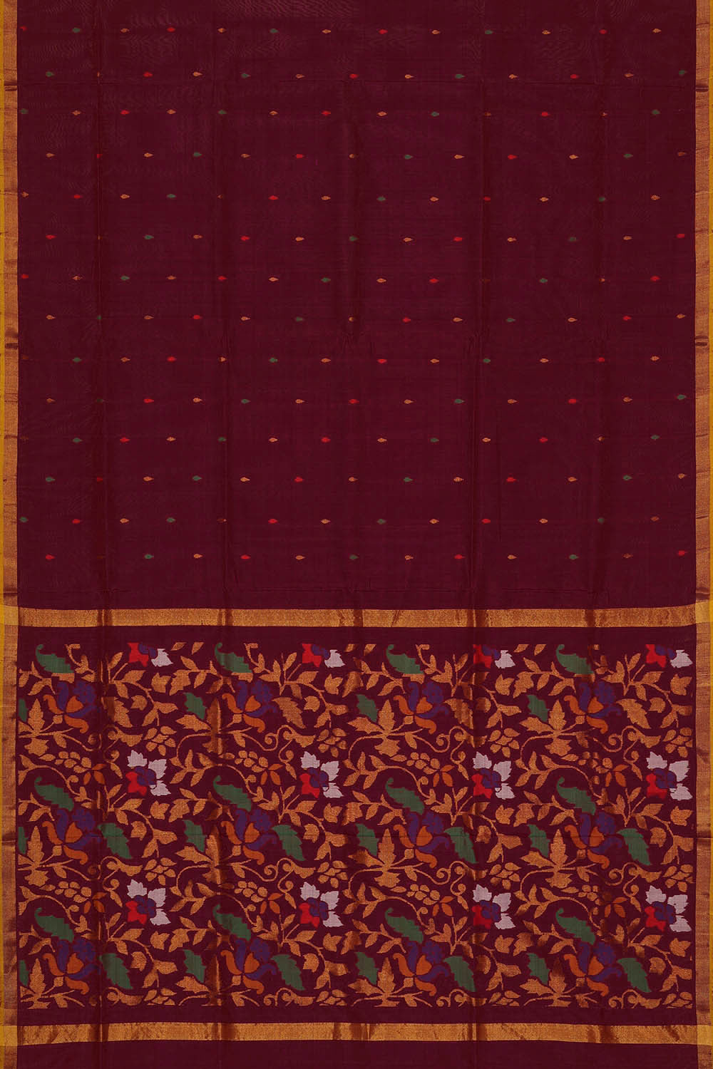 Image of Uppada Silk Wine Red Saree