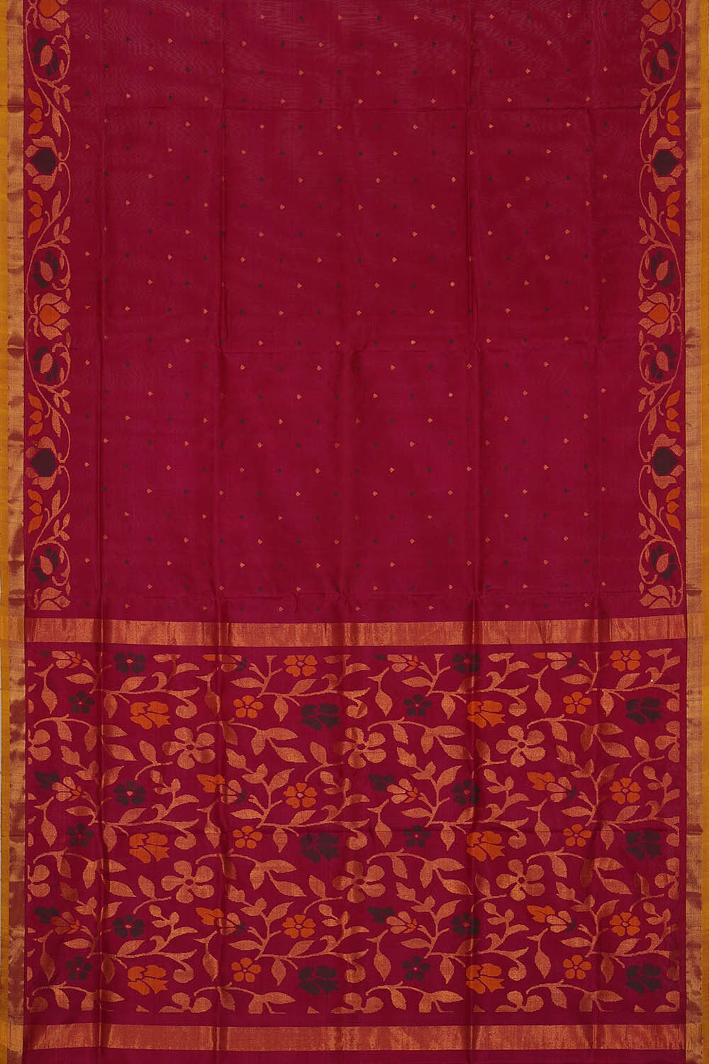 Image of Uppada Silk Magenta Red Saree