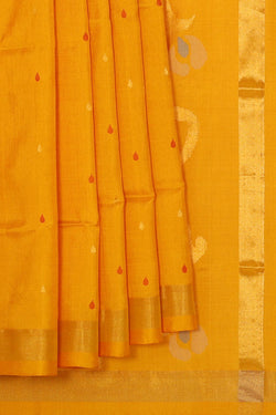 Image of Uppada Silk Mustard Yellow Saree