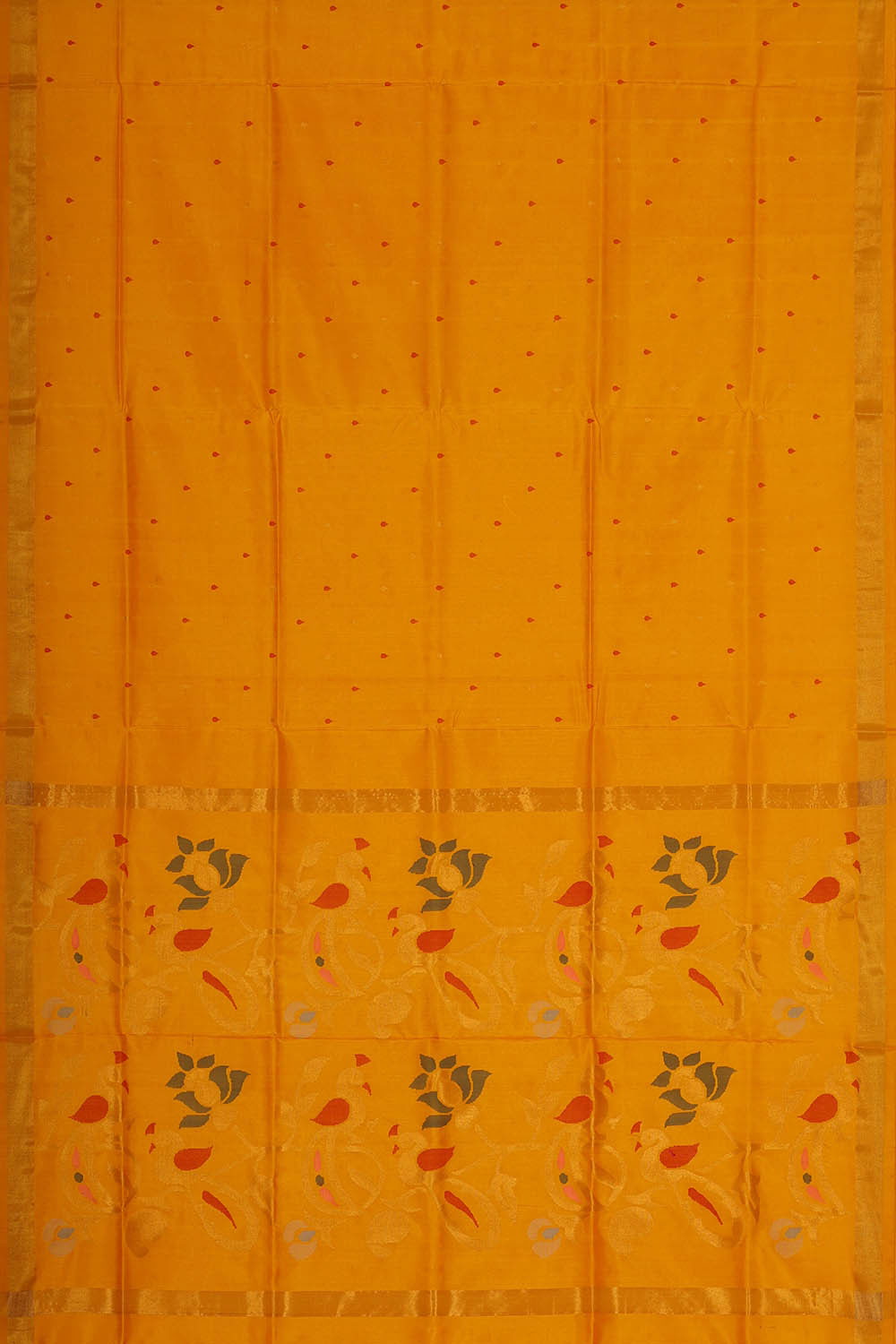 Uppada Silk Mustard Yellow Saree