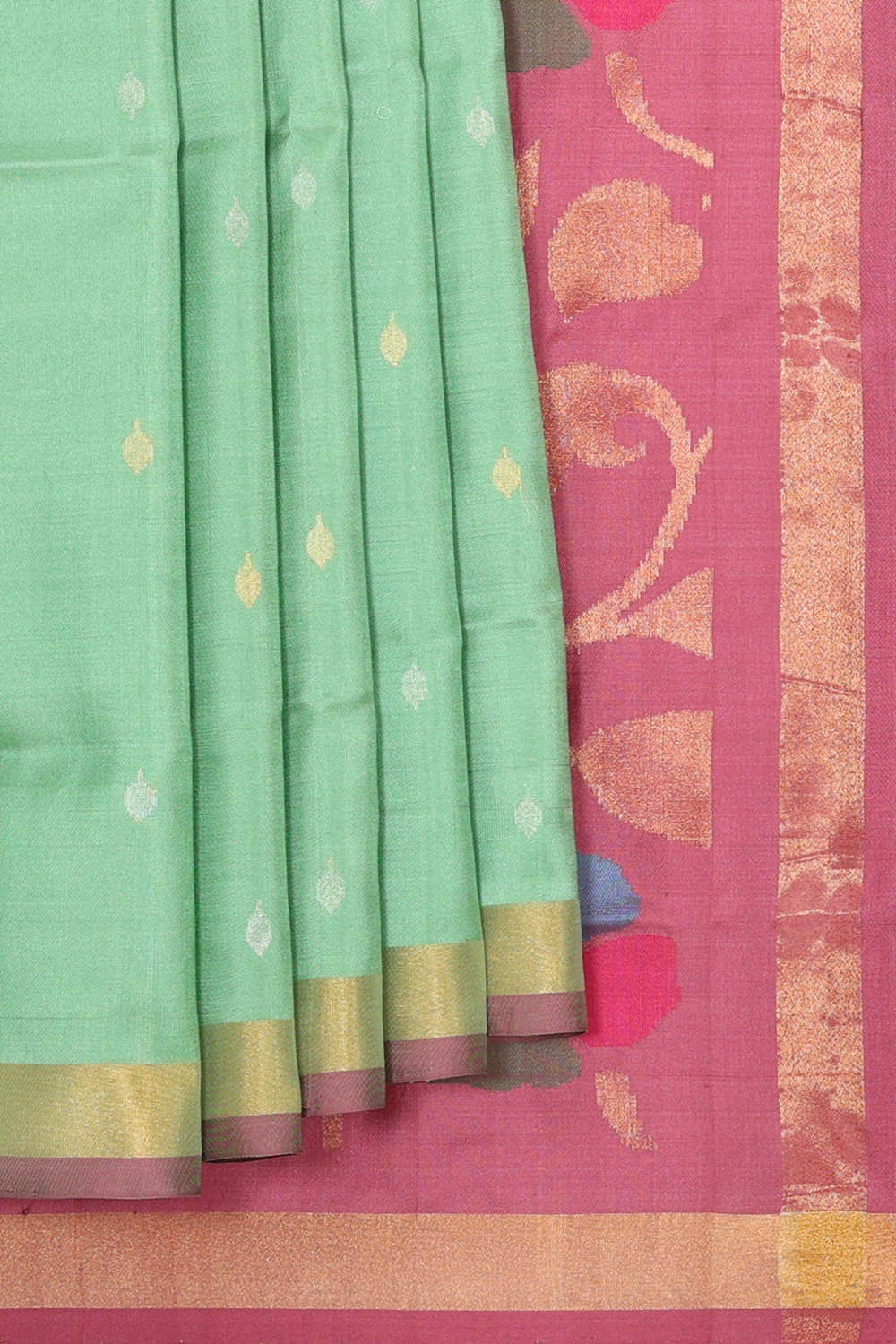 Uppada Silk Mint Green Saree