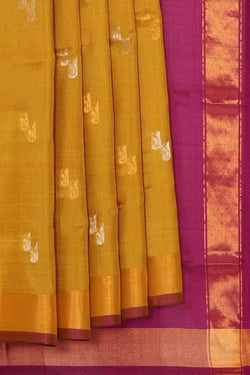 Image of Uppada Silk Mustard Brown Saree