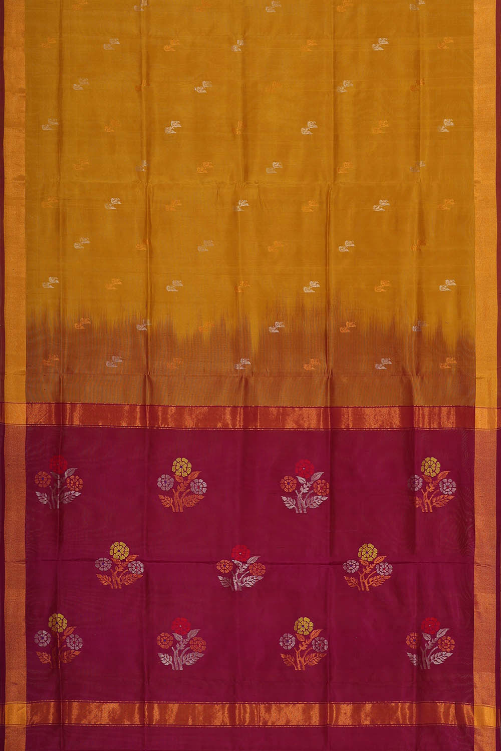 Uppada Silk Mustard Brown Saree