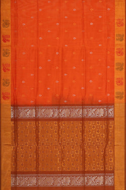 Image of Uppada Silk Orange Saree