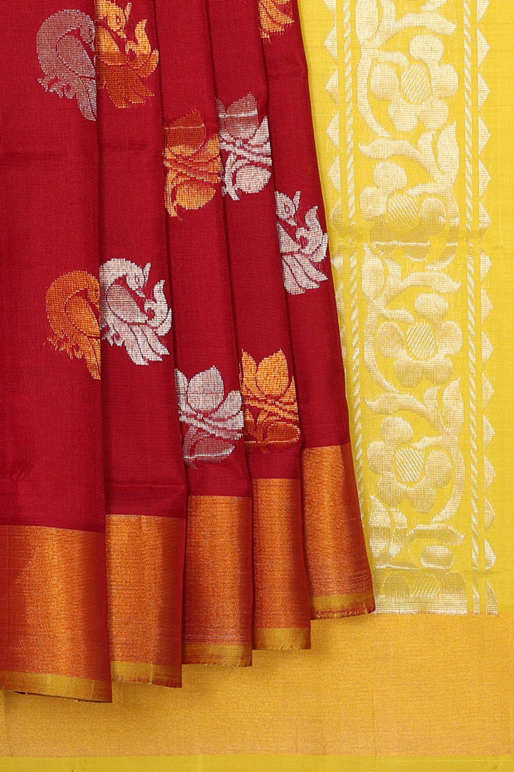 Image of Uppada Silk Red Saree