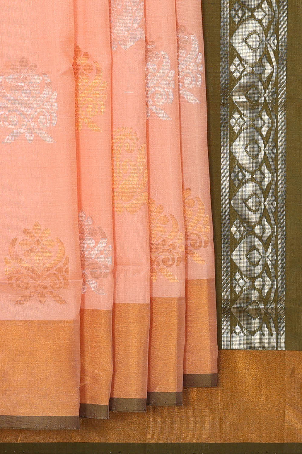 Uppada Silk Light Peach Saree