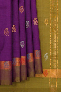 Image of Uppada Silk Purple Saree