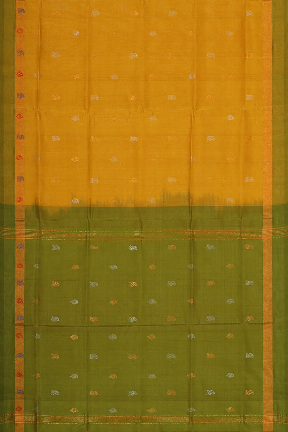 Uppada Silk Mustard Yellow Saree