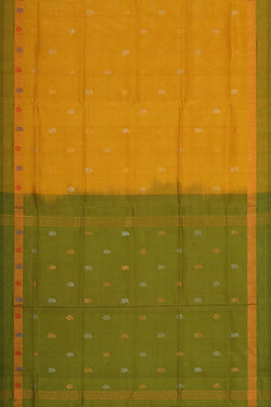 Image of Uppada Silk Mustard Yellow Saree