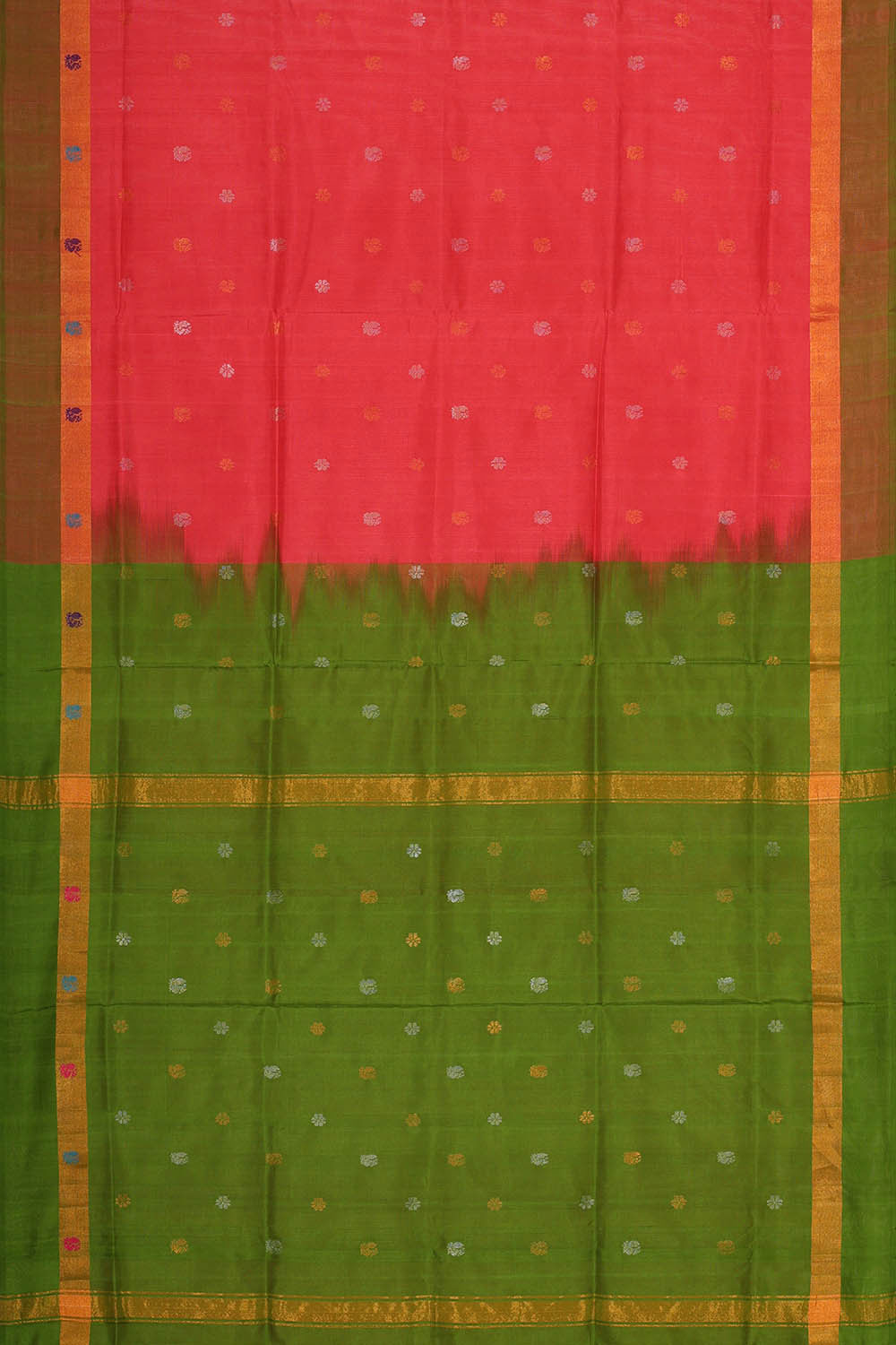 Uppada Silk Pinkish Red Saree