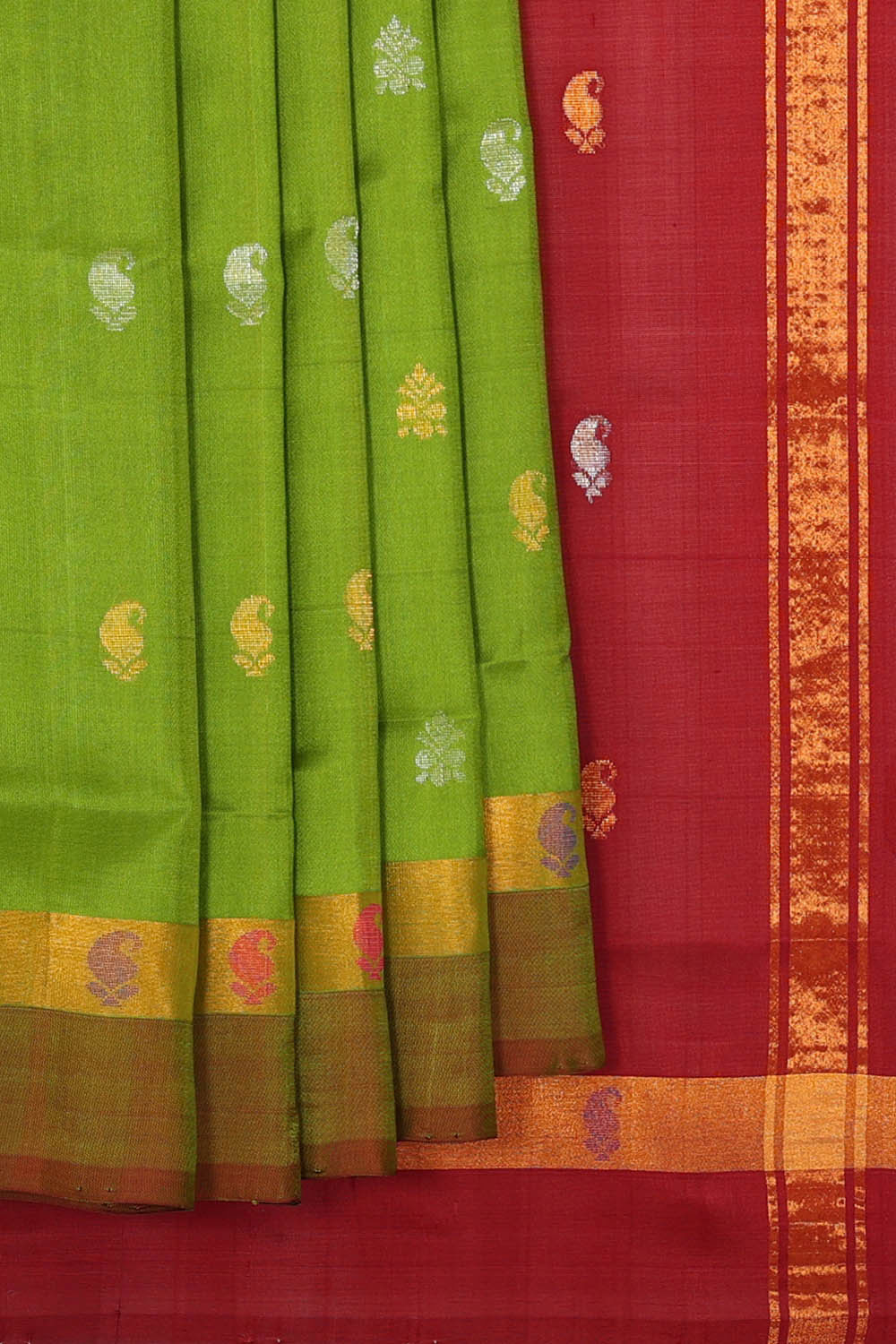 Uppada Silk Parrot Green Saree