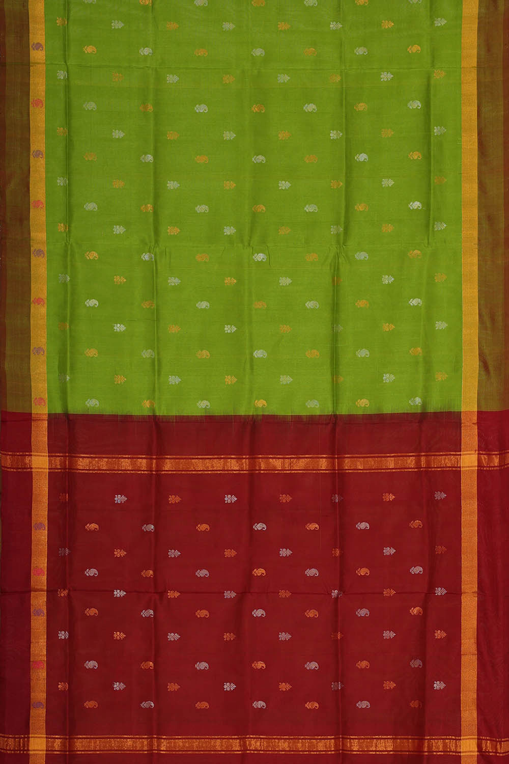 Uppada Silk Parrot Green Saree