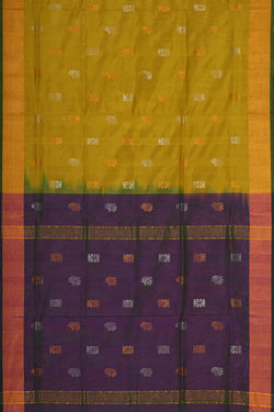 Image of Uppada Silk Mehndi Green Saree