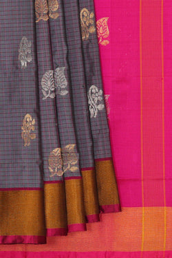 Image of Uppada Silk Grey Saree