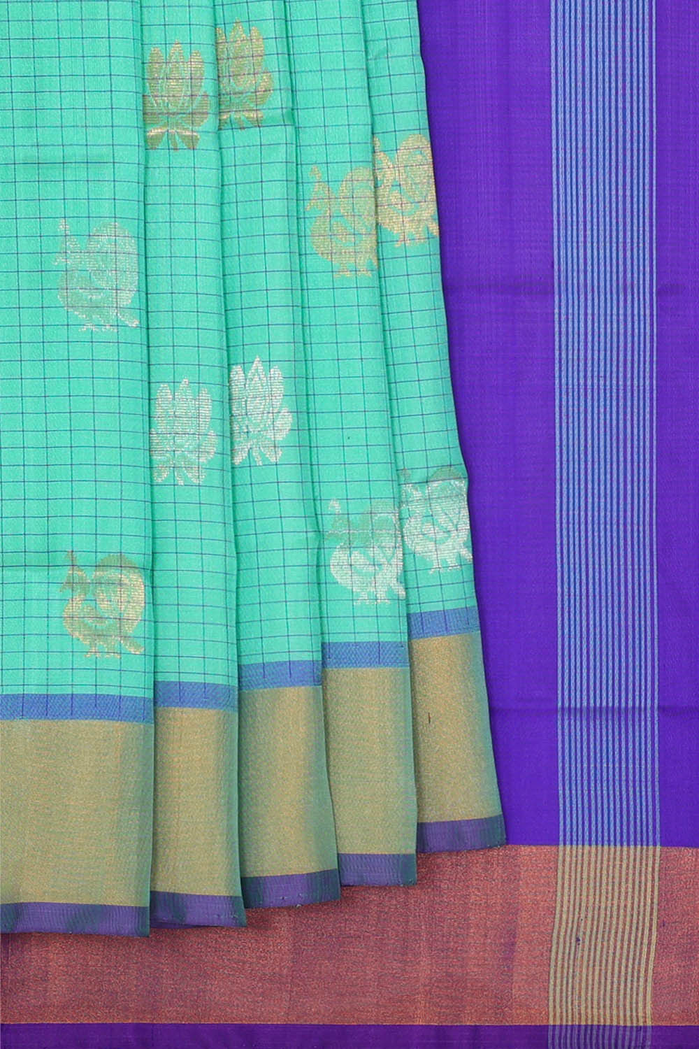 Uppada Silk Light Sea Green Saree