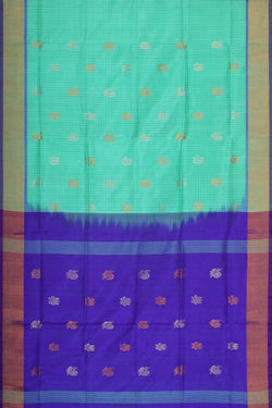 Image of Uppada Silk Light Sea Green Saree