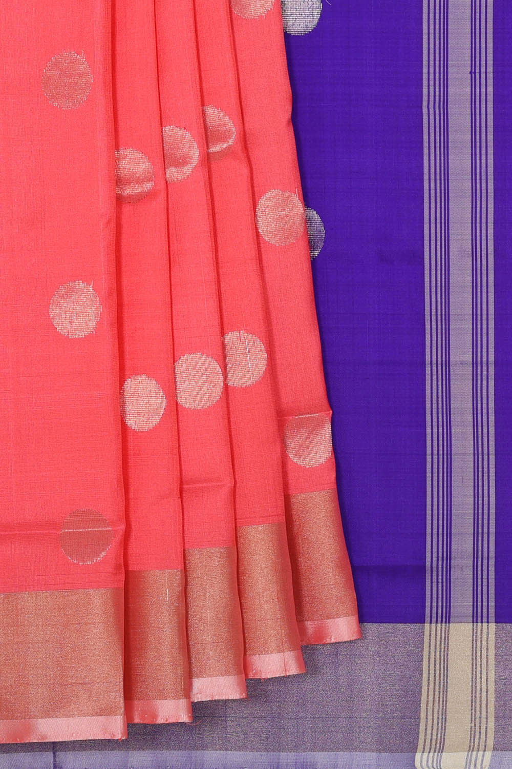 Uppada Silk Peach Pink Saree