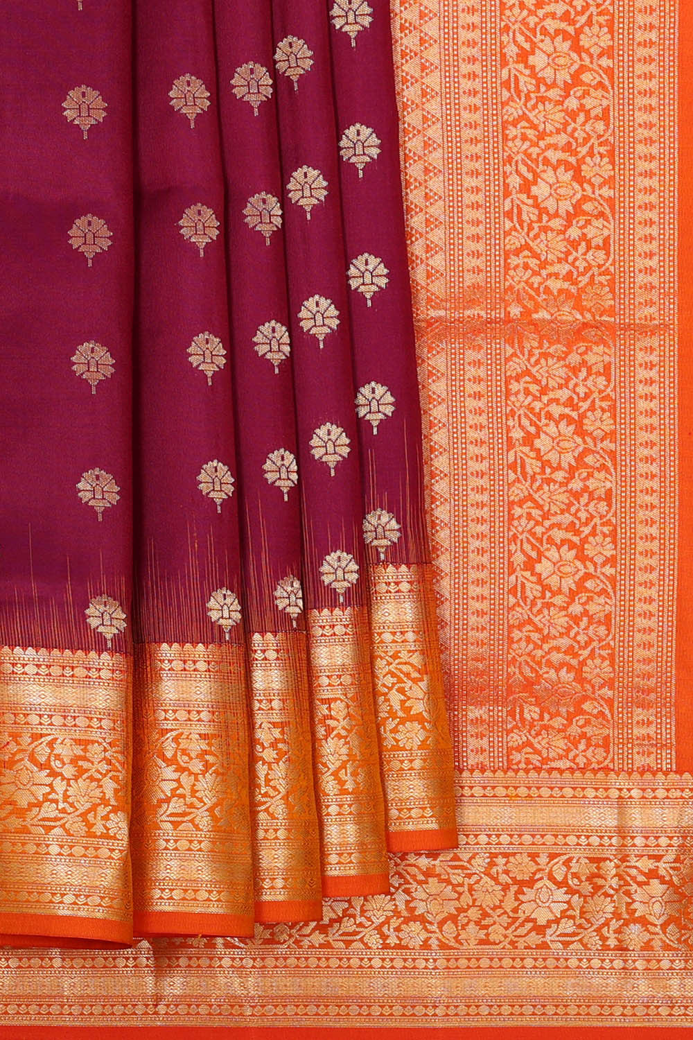 Deep Wine Silk Saree