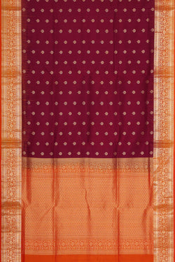 Image of Deep Wine Silk Saree