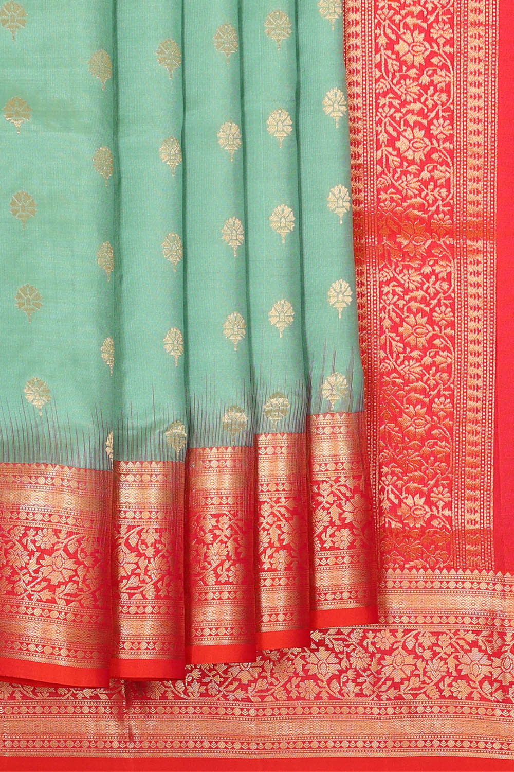 Light Sea Green Silk Saree