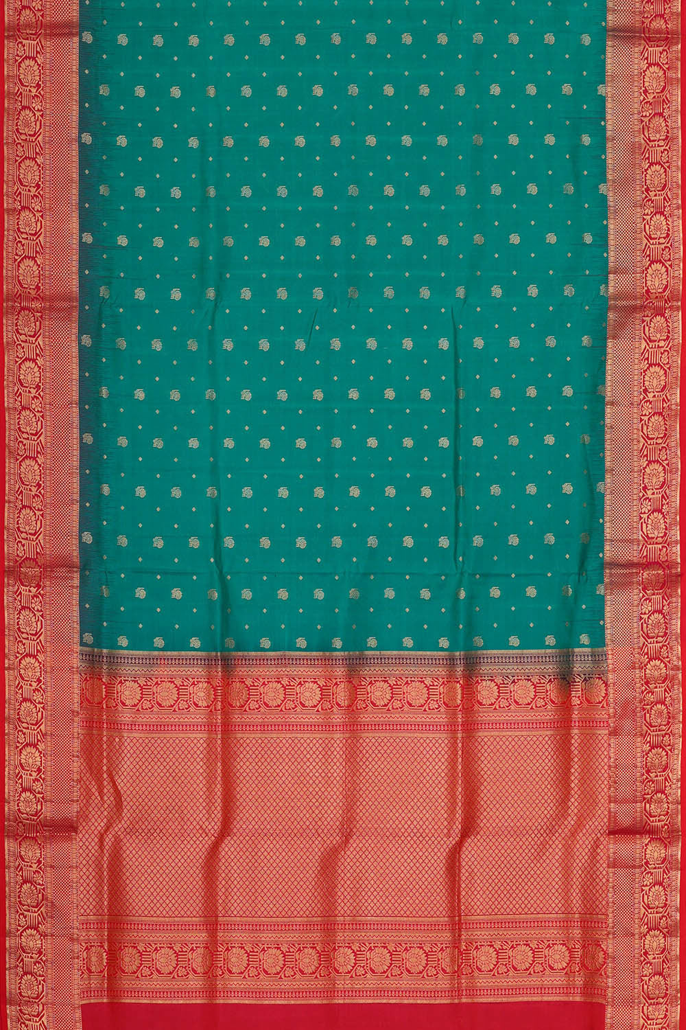 Teal Green Silk Saree