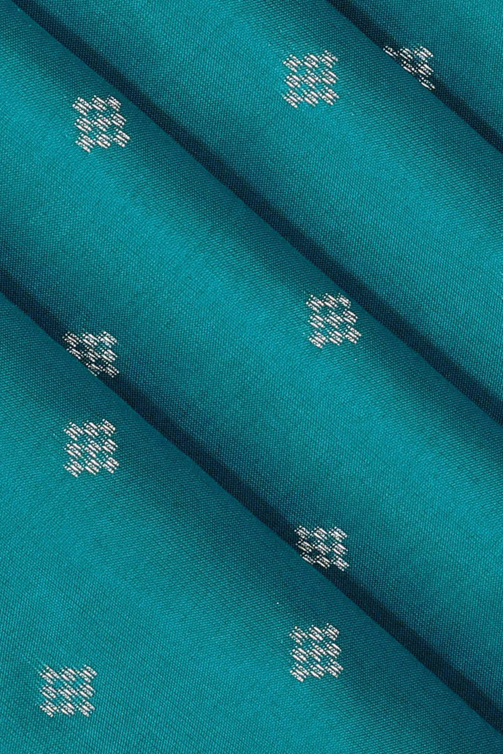 Teal Blue Silk Saree