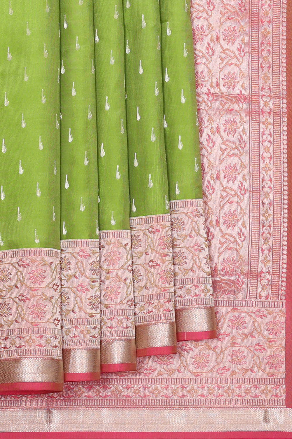 Parrot Green Silk Saree