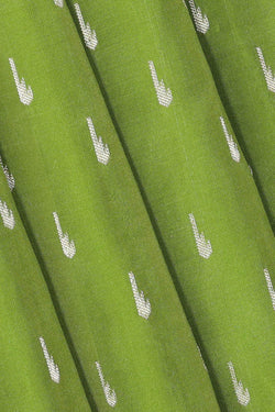 Image of Parrot Green Silk Saree