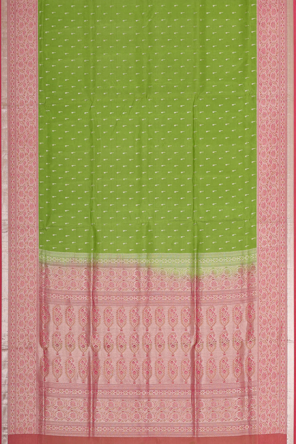 Parrot Green Silk Saree