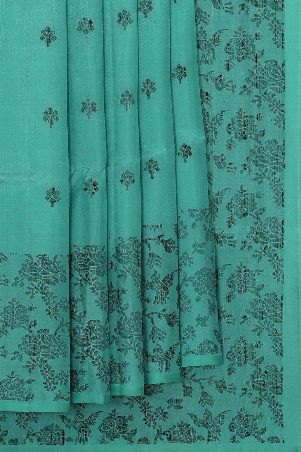 Manipur Silk Deep Sea Green Saree