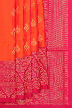 Image of Orange Silk Saree