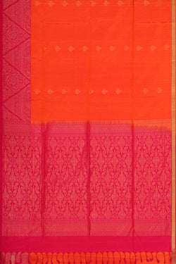 Image of Orange Silk Saree