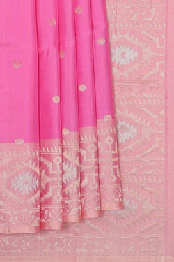 Image of Manipur Silk Pink Saree