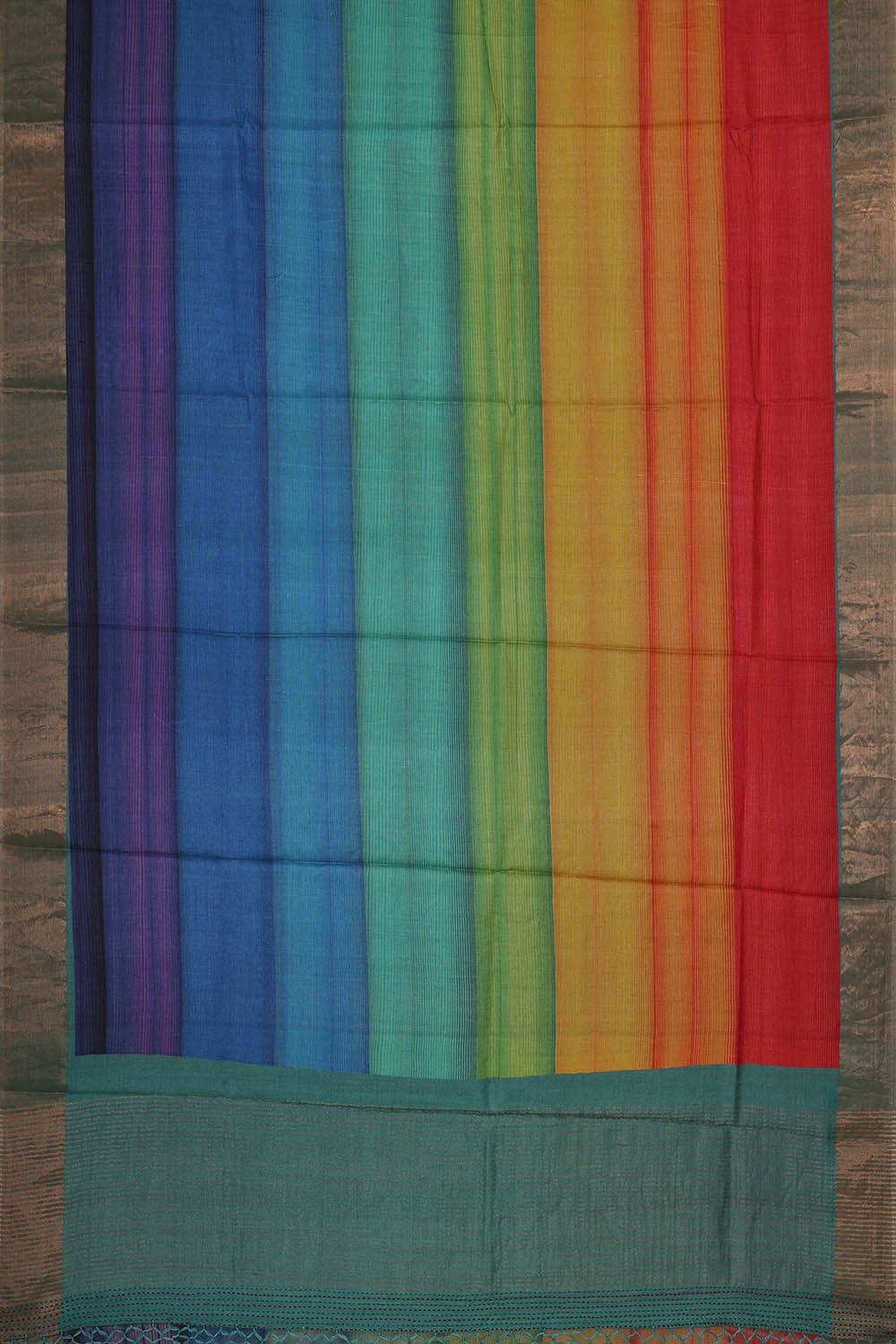 Image of Printed Tussar Multicolour Saree
