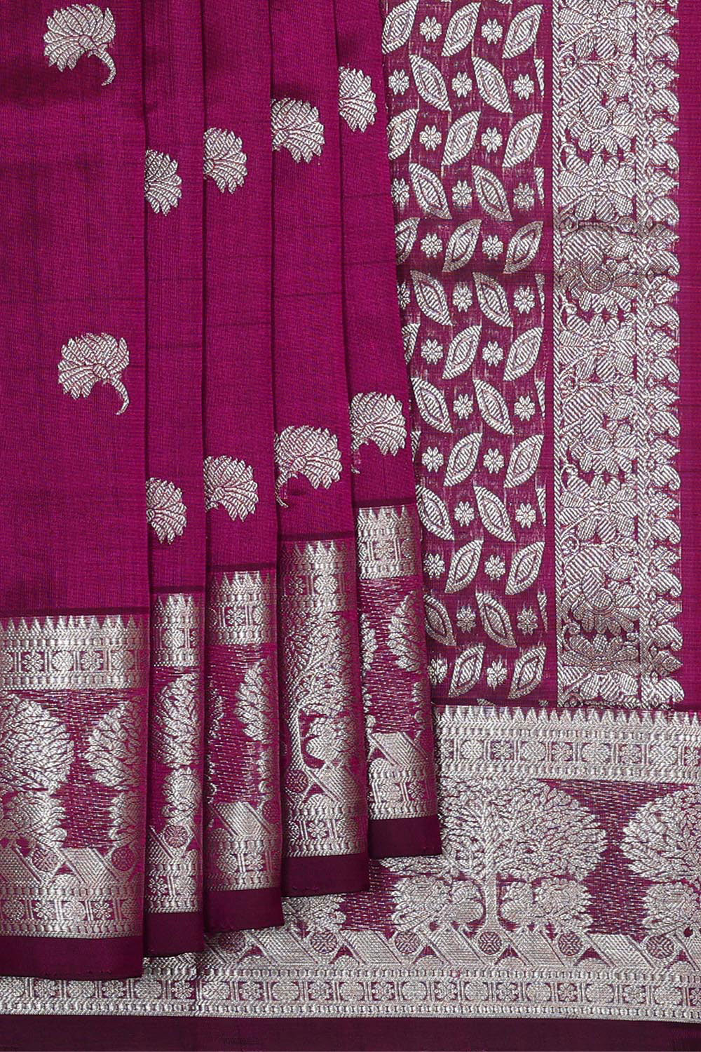 Venkatagiri Silk Deep Wine Saree