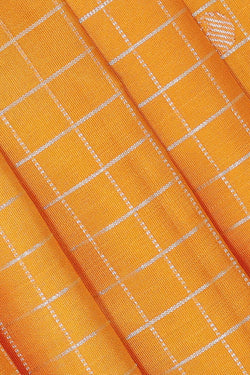 Image of Arani Silk Mustard Yellow Saree