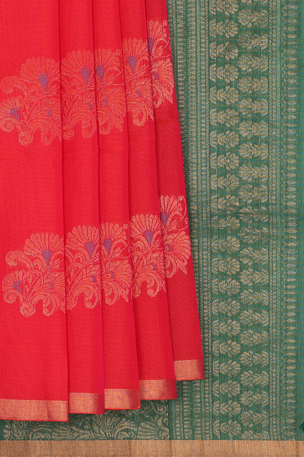 Image of South Cotton Silk Pink Saree