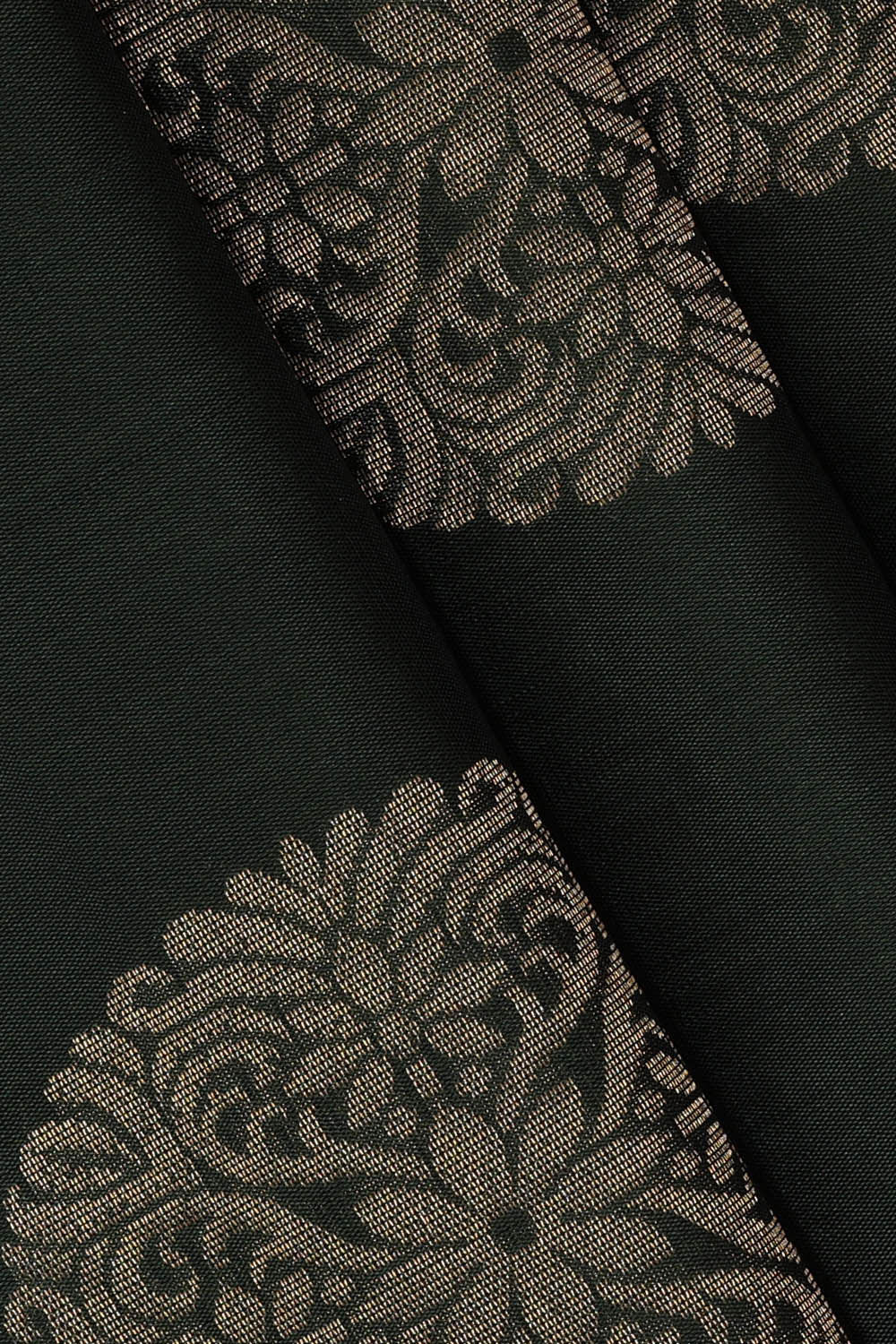 Image of Olive Green Silk Saree