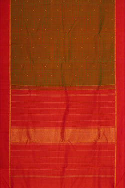 Image of Arani Silk Golden Green Saree