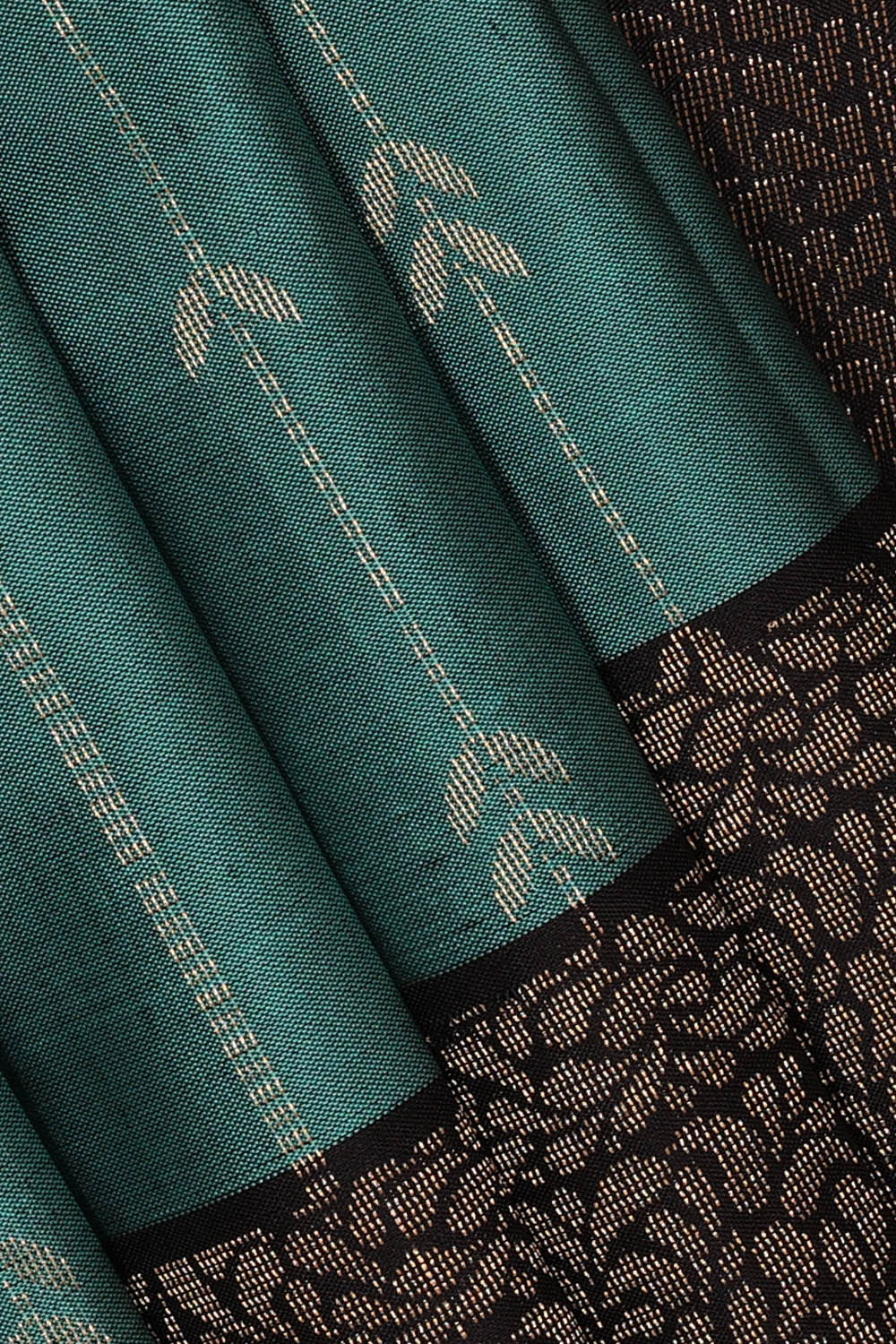 Manipur Silk Deep Sea Green Saree