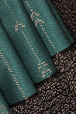 Image of Manipur Silk Deep Sea Green Saree