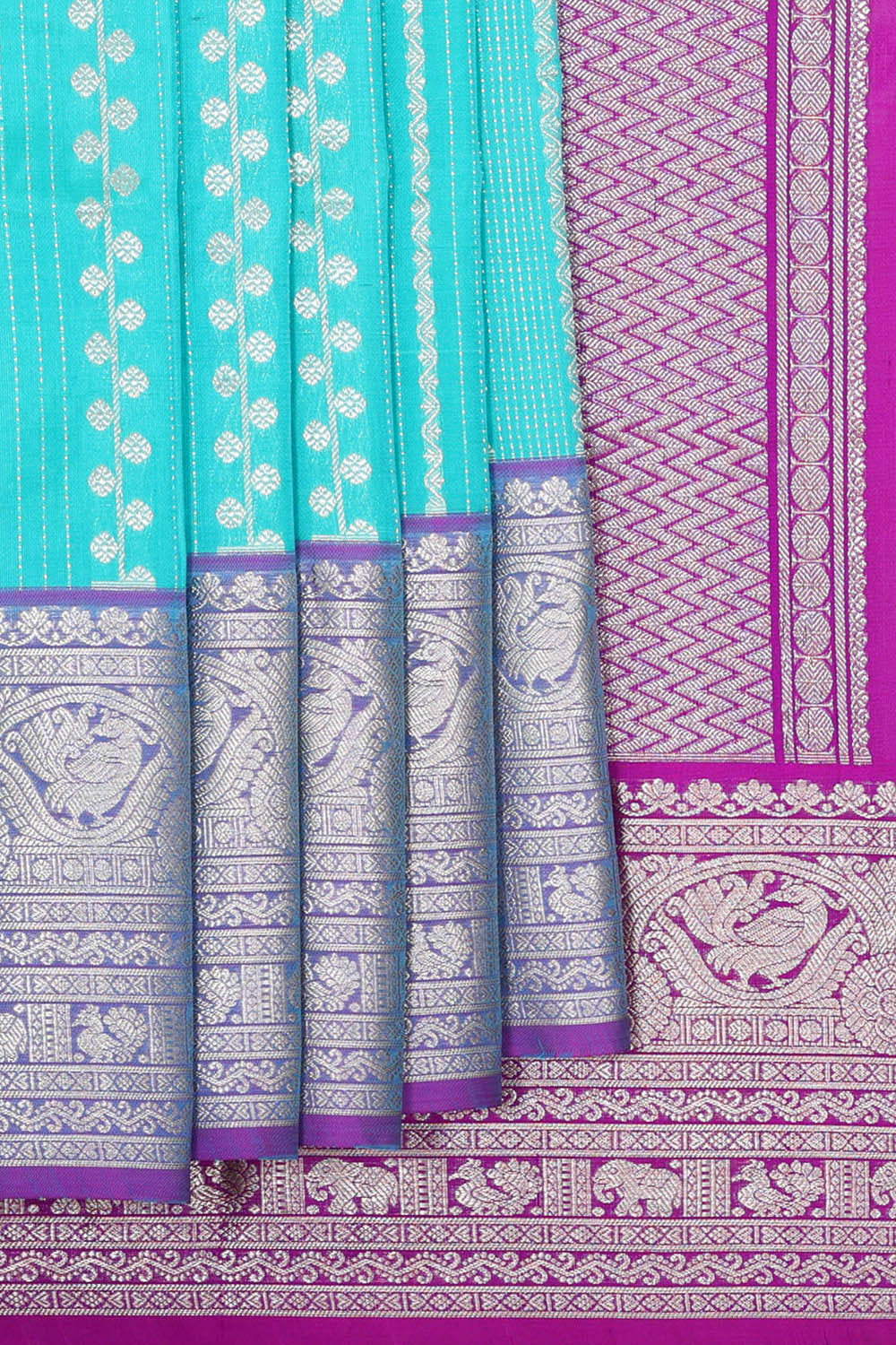 Image of Venkatagiri Silk Light Blue Saree